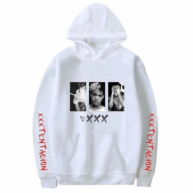 V Neck Hoodie Sweatshirts 2019 Hot Sale Hip Hop Hoodies Sweatshirts Raper XXXTentacion