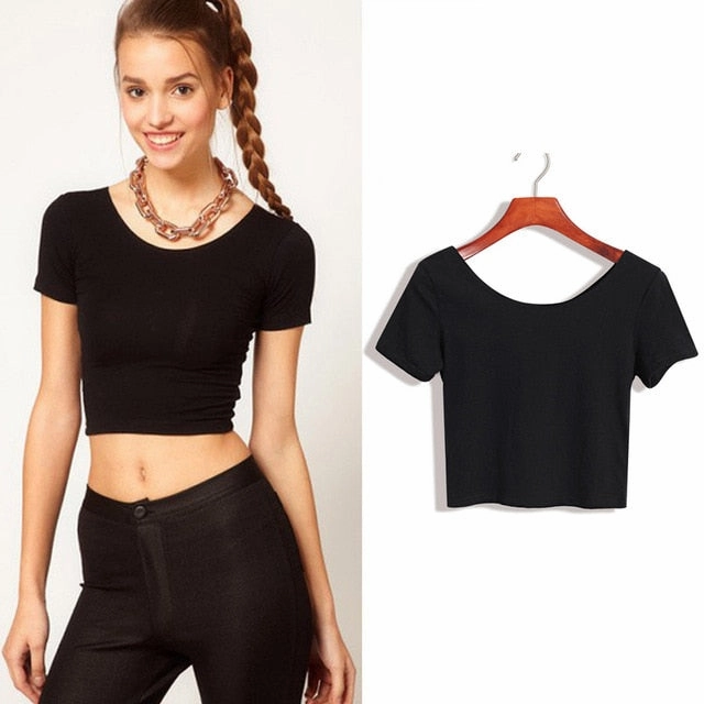 Best Cropped T Shirts 2019 New Women T-shirts Casual Love Printed Tops Tee Summer