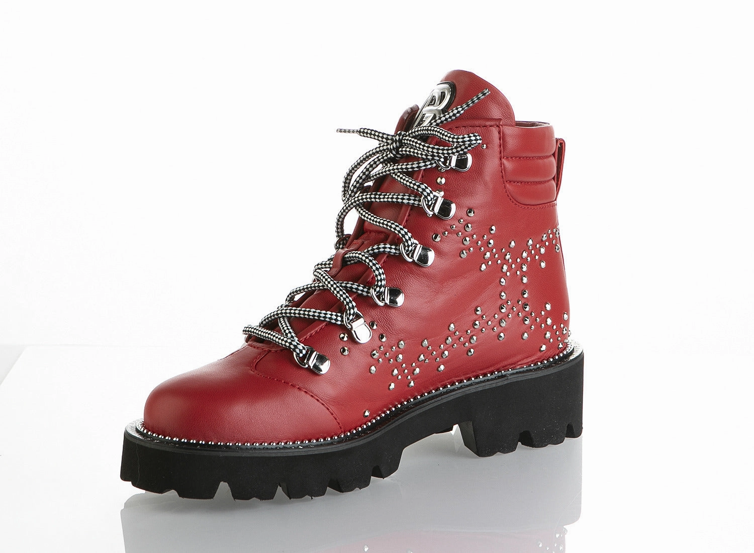 7009 Baldinini Boots / Red No Tie Hiking Boot Laces