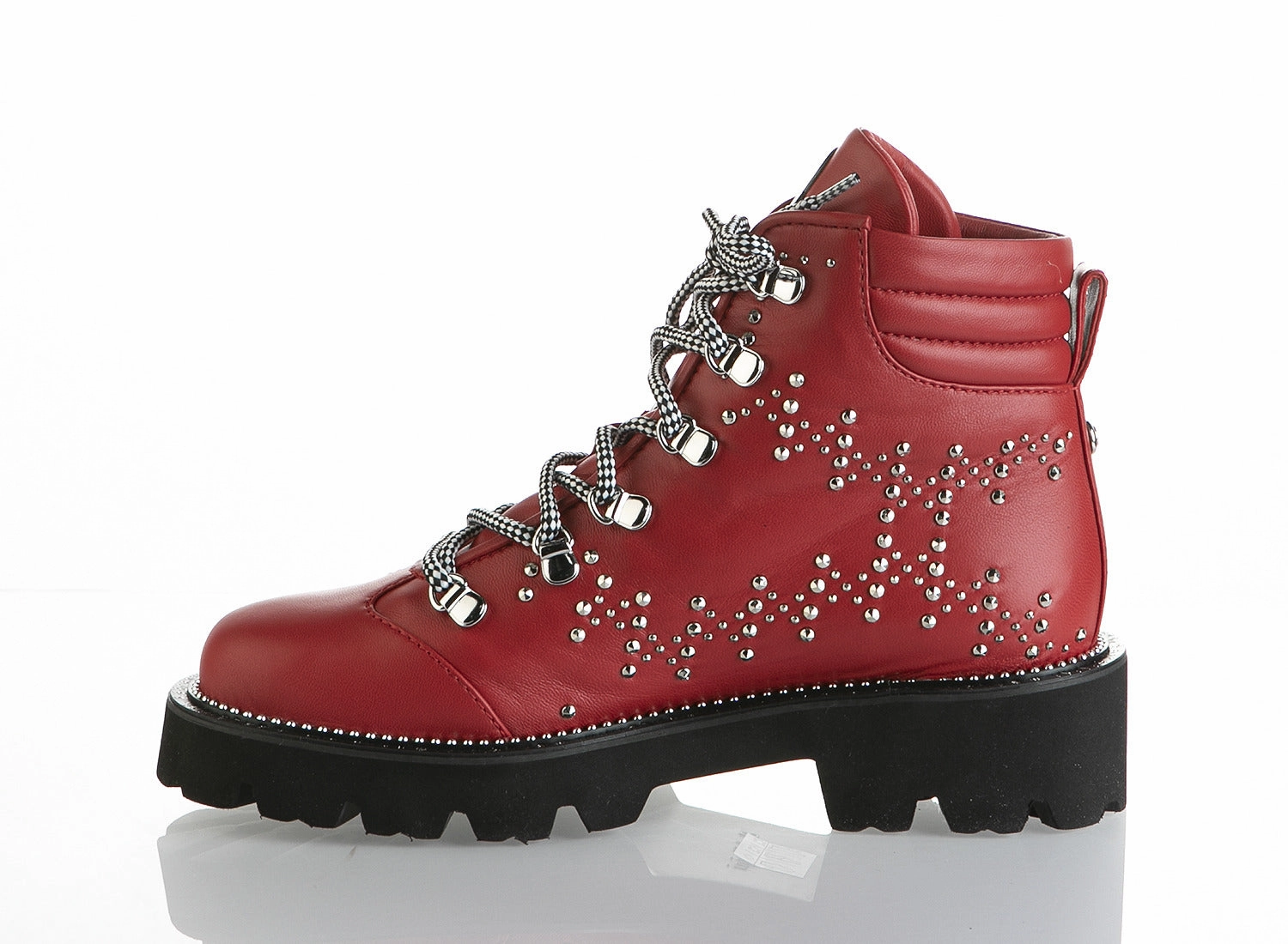7009 Baldinini Boots / Red Hi Top Hiking Boots