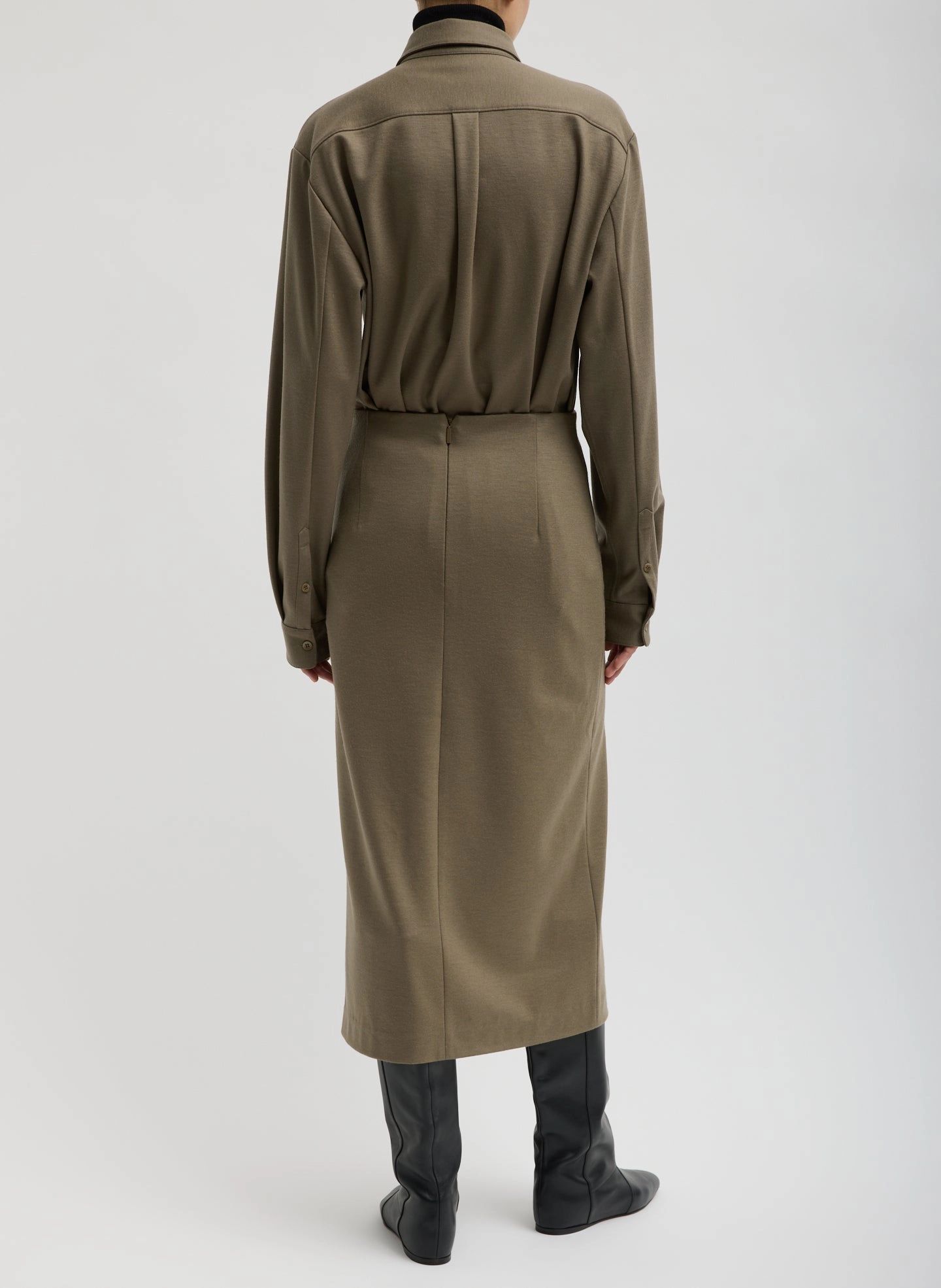 Double Knit Midi Pencil Skirt