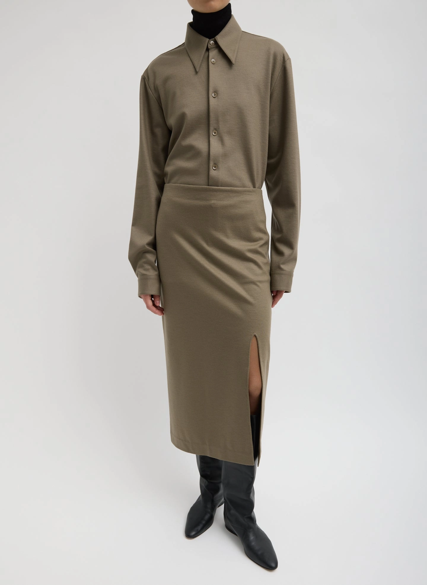  Double Knit Midi Pencil Skirt