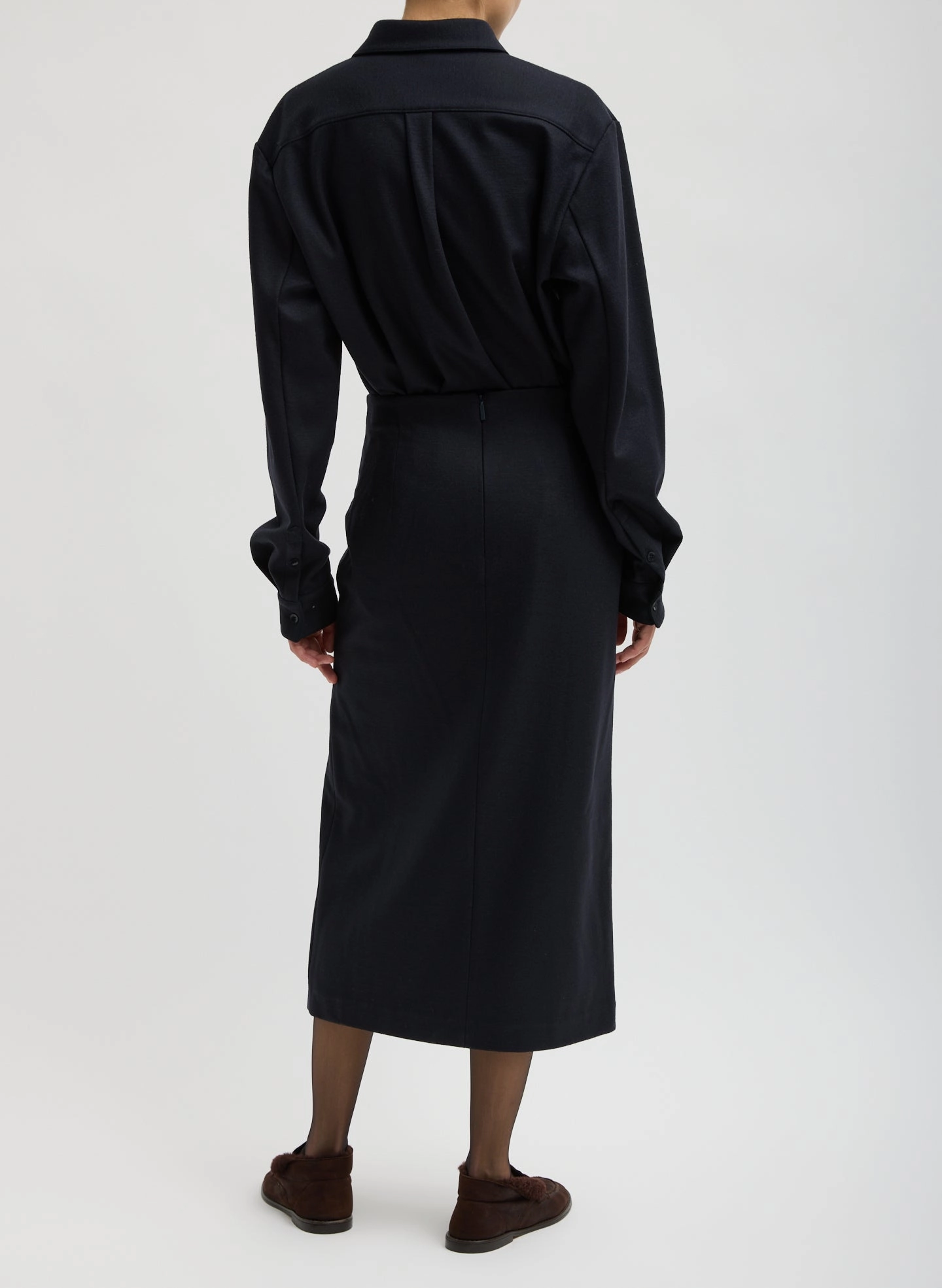 Double Knit Midi Pencil Skirt