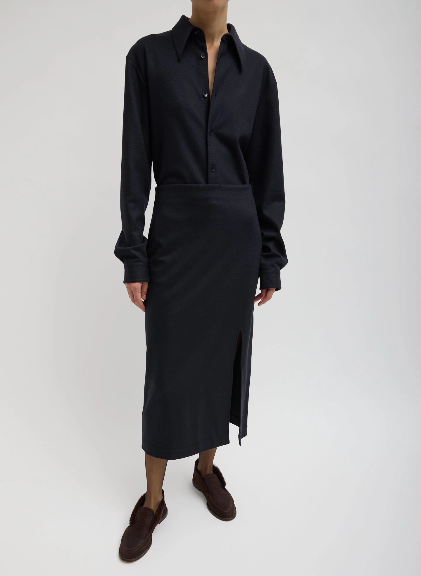  Double Knit Midi Pencil Skirt