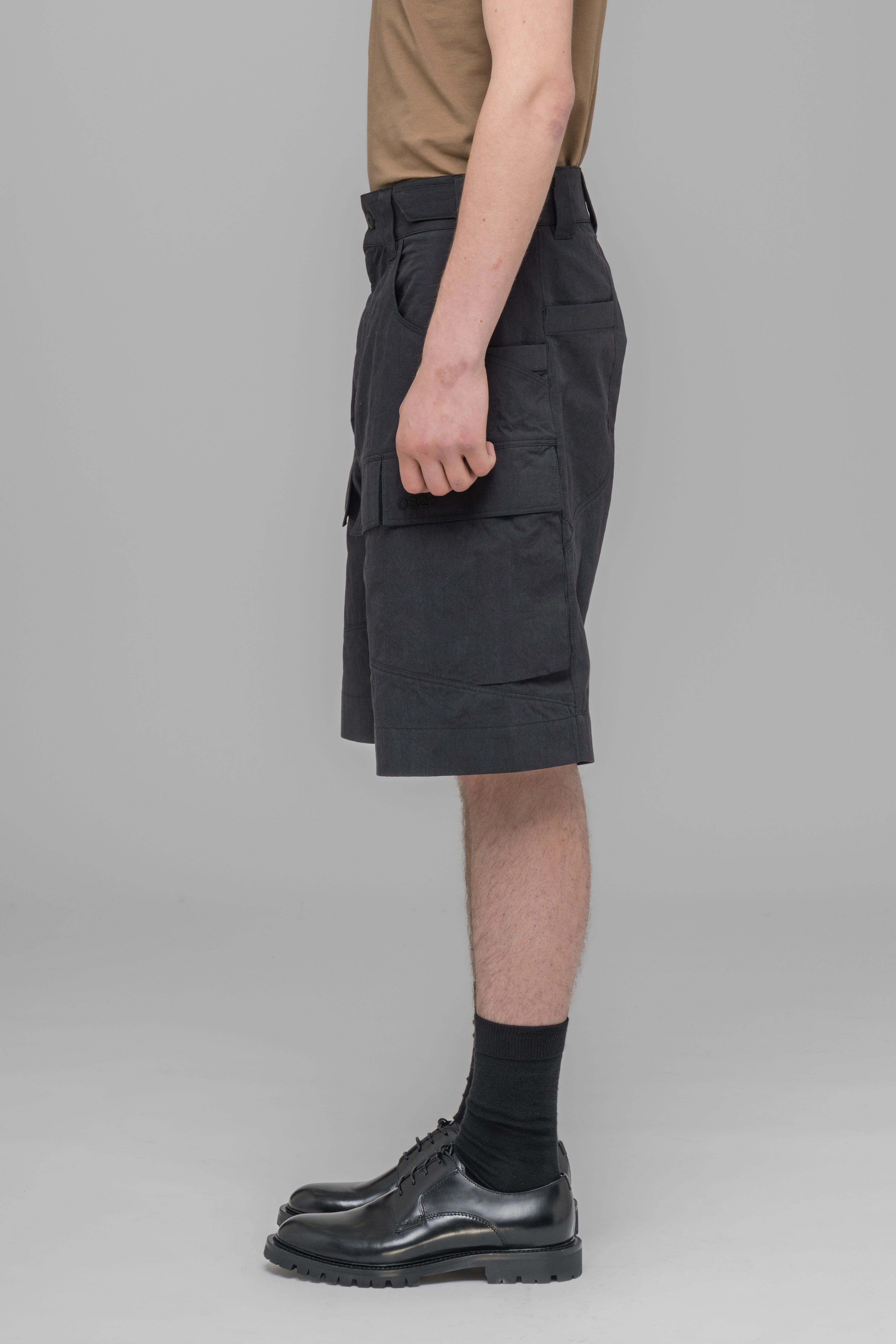 Pu Leather Cargo Pants "MY OWN MIND" UTILITY SHORTS