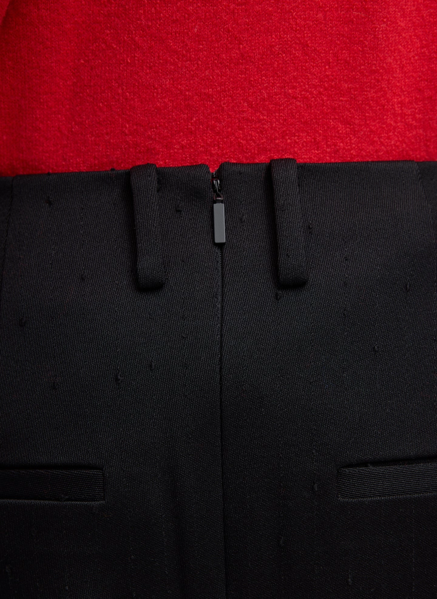 Refined Wool Slub Pencil Skirt