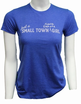 'ScratchPad Tees' Women's Smalltown SD Tee - Royal Heather Vikings Sweatshirts