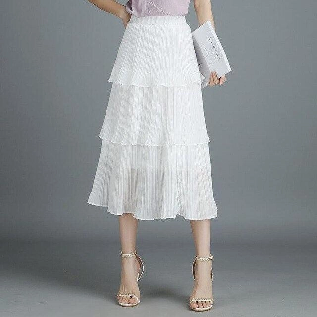 Summer Casual Polka Dot Bud Lace Skirt