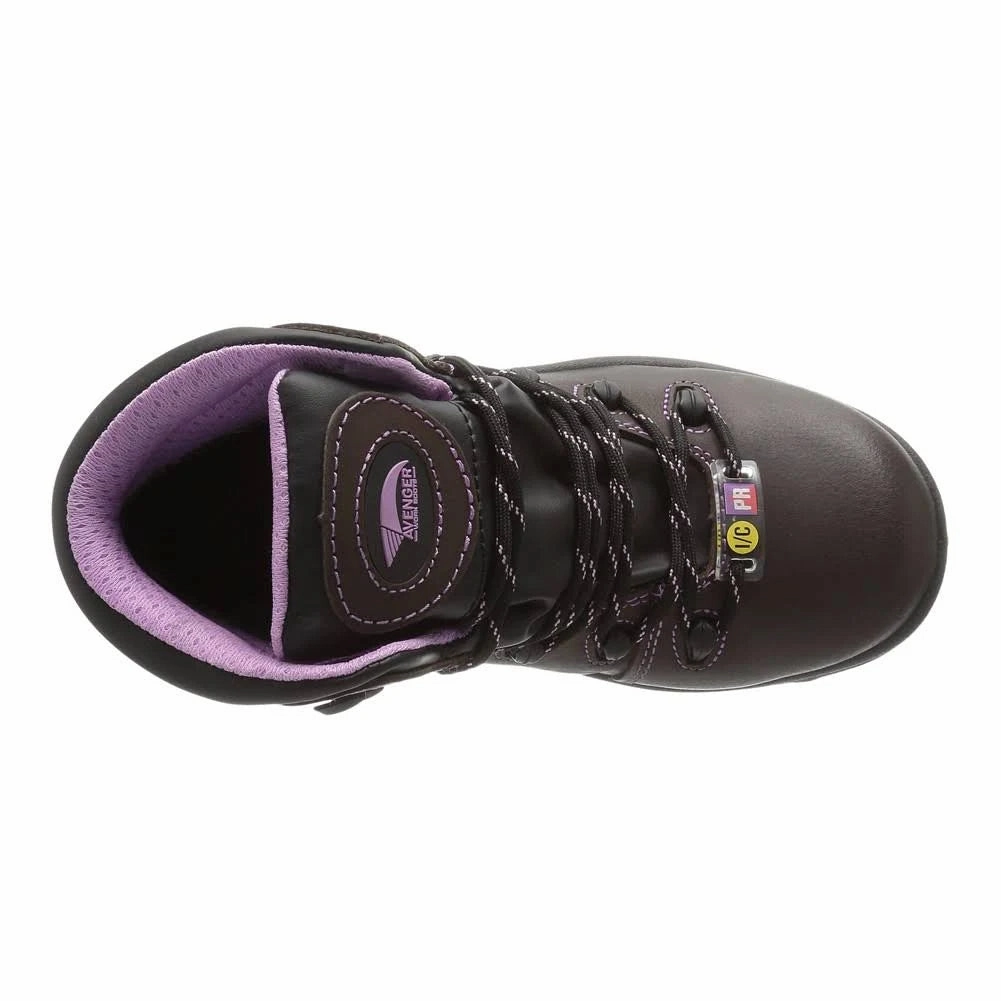 A7126 Women's Avenger Composite Toe EH Waterproof Hiker Boots All-purpose Cement Rubber Leather Shoe Waterproof Glue Qt