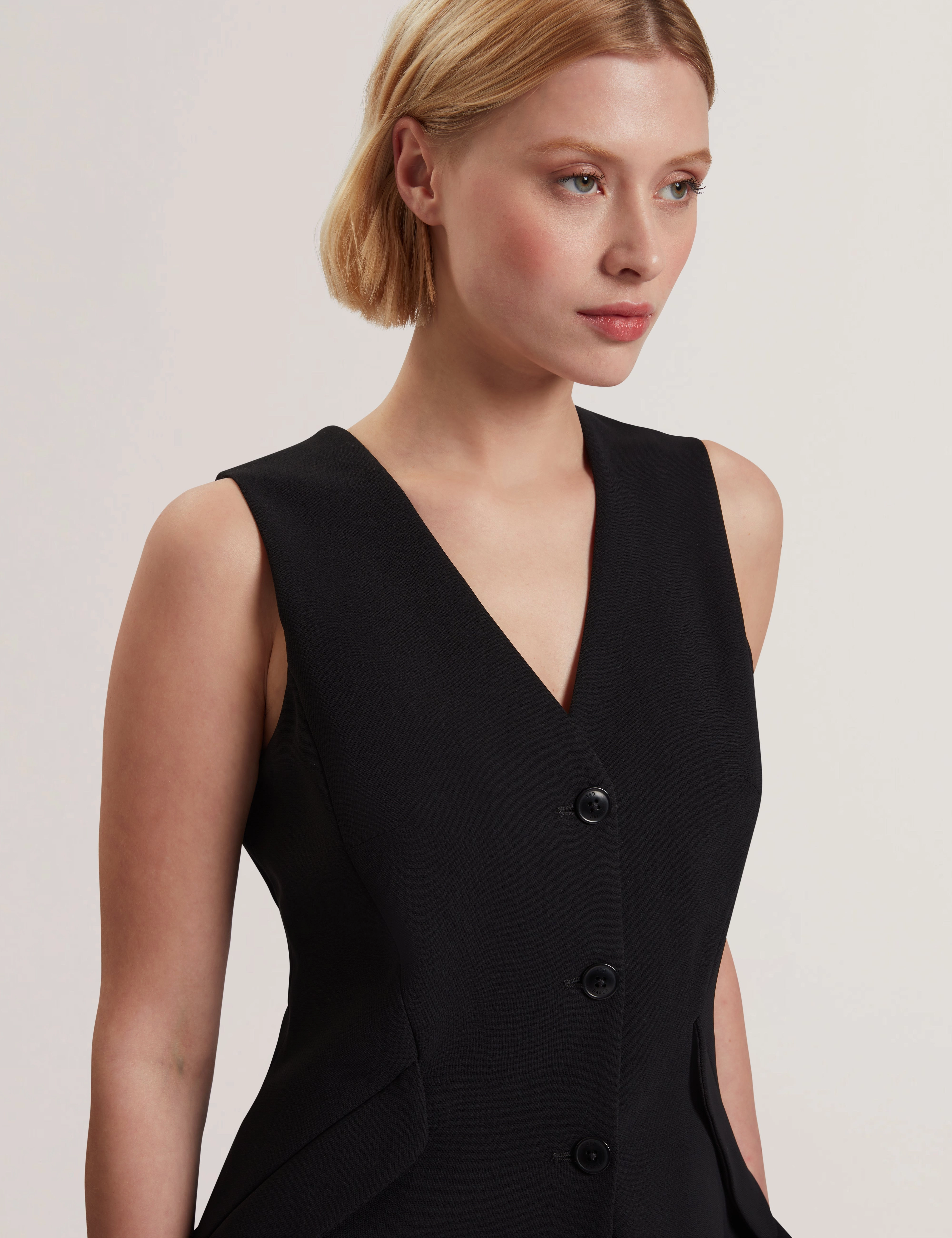 Morriaw Tailored Fitted Longline Waistcoat Black Tk Maxx Coats Clearance