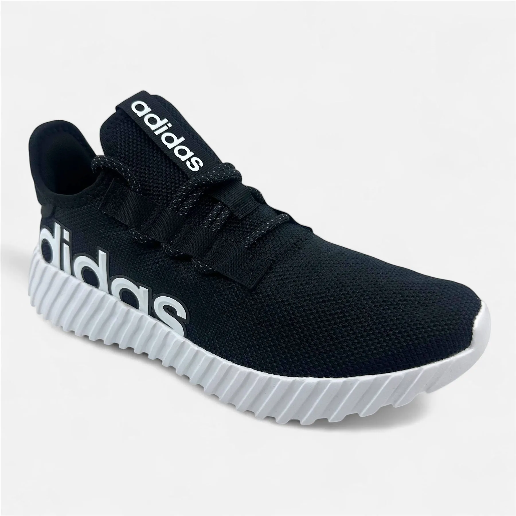 Adidas Kaptir 3.0 Core Black Cloud White Mens Athletic Sneaker Running Shoes For High Arches