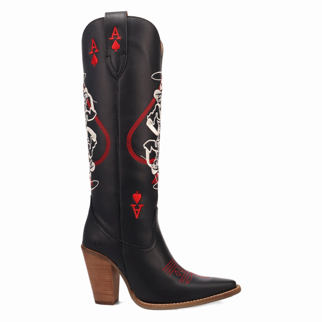 Online Exclusive | Dingo | Ace of Spades Leather Boot in Black **PREORDER Shopping For Cowboy Boots