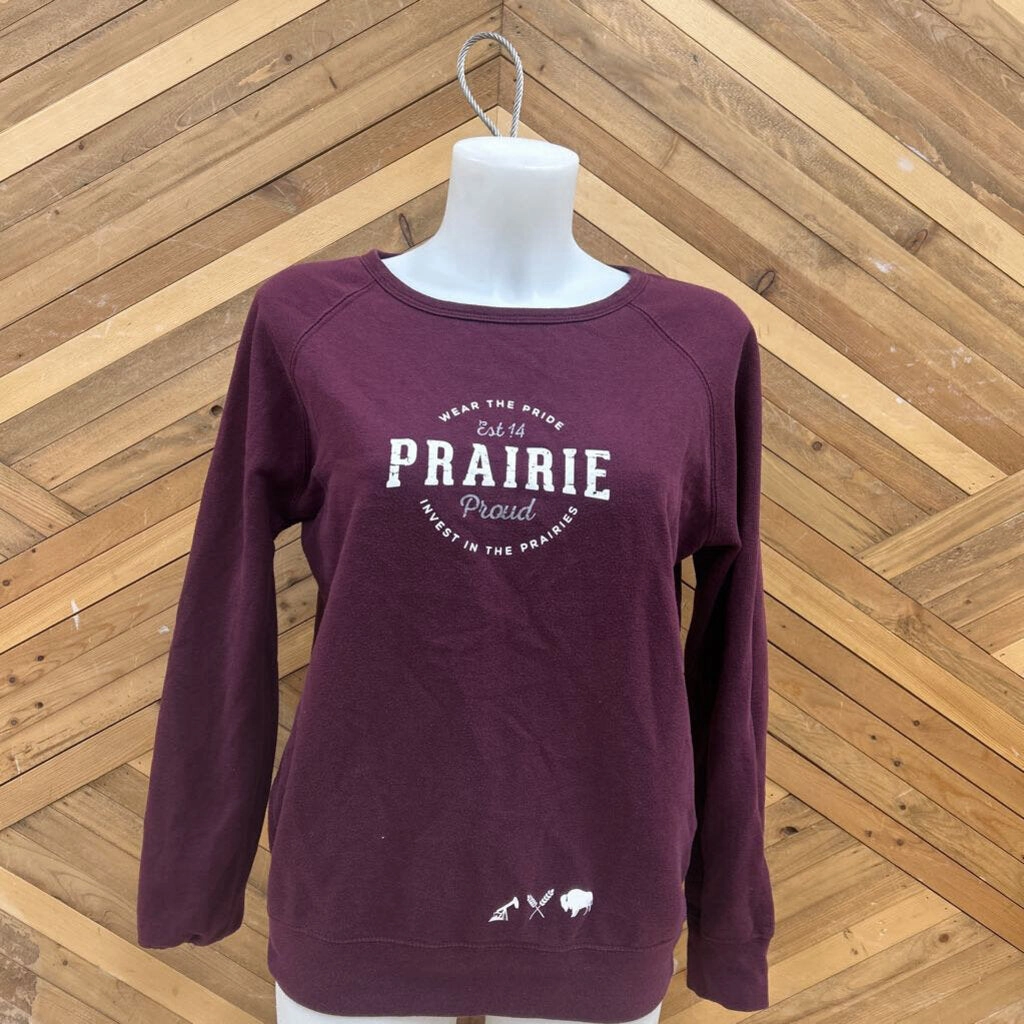Steelers Sweatshirts & Hoodies Prairie Proud - Women's Sweatshirt - MSRP $90: Burgundy/White-women-MD