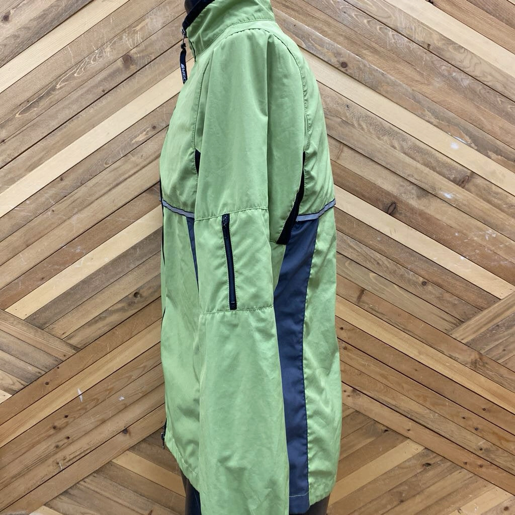 MEC - Women's Full-Zip Windbreaker Jacket : Green/White/Grey-women-MD Summer Suit Jackets