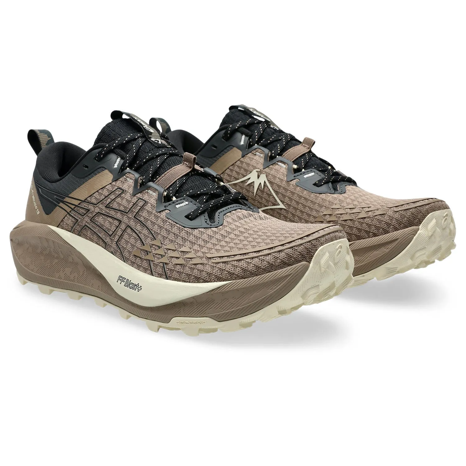 Best Trail Running Shoes For Ankle Support Asics Gel-Trabuco 13 Men's - Taupe Grey/Black