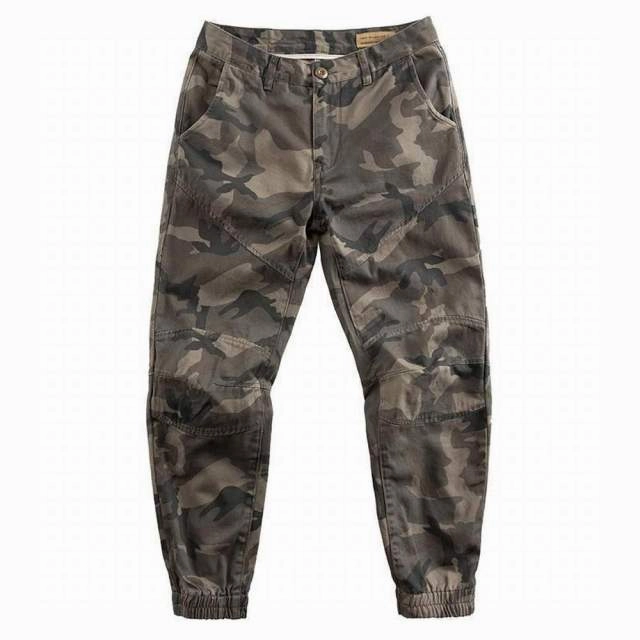 David Laid Cargo Pants West Louis Streetwear Jogger 100% Cotton Camouflage Pants