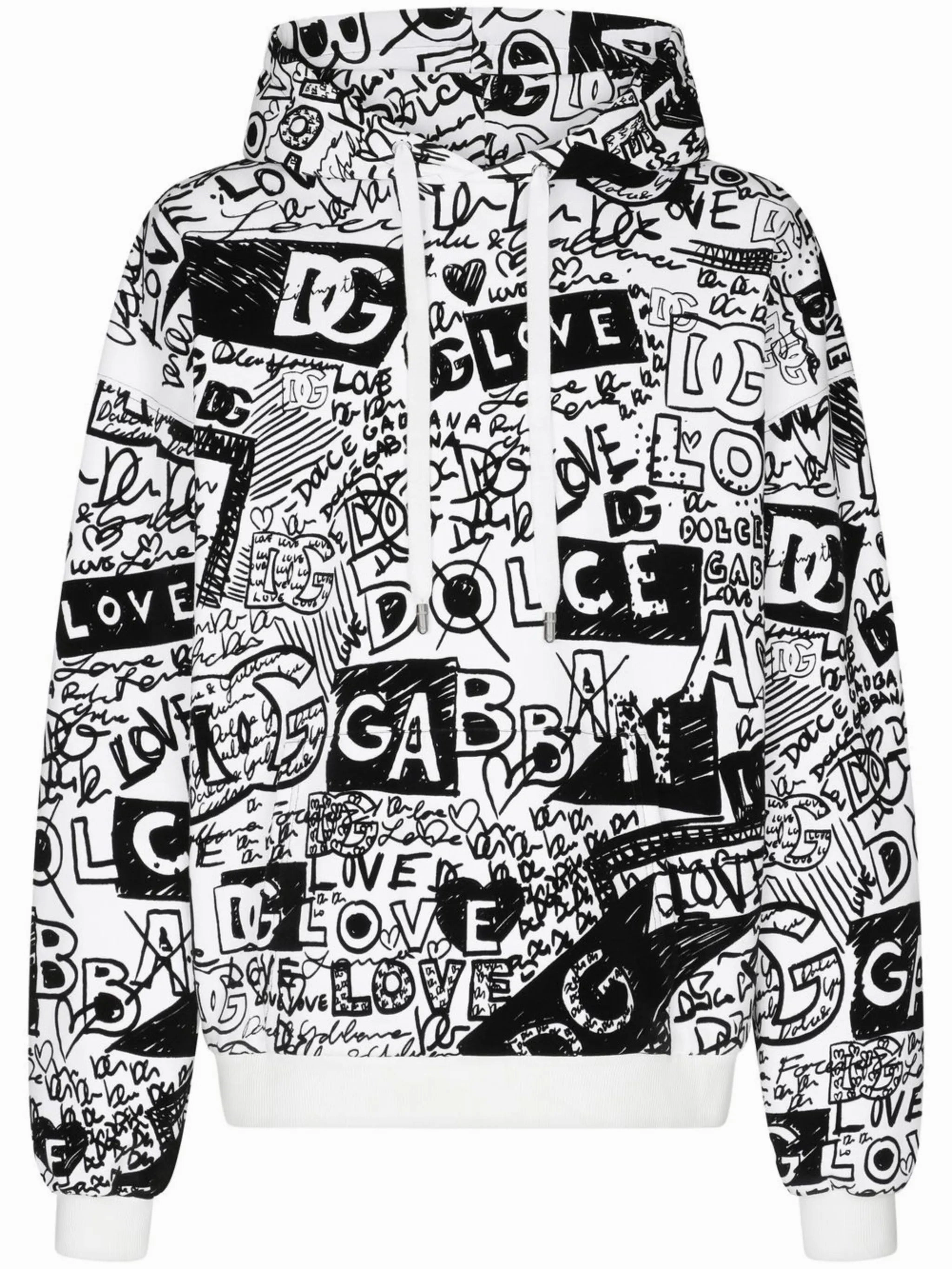 Eton Knitwear all-over logo-print cotton hoodie