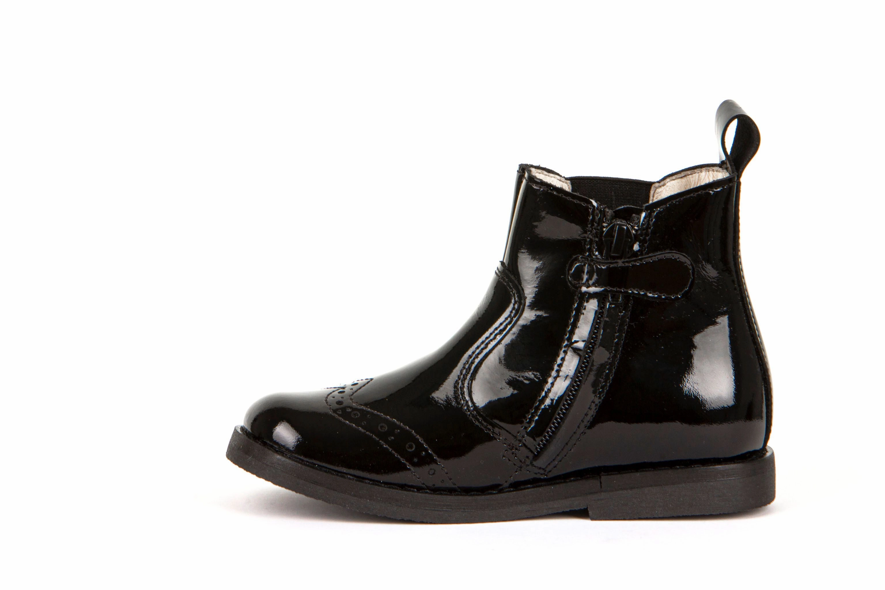 Biker Boots Motorcycle Froddo | Chelys Boots | Black Patent Leather