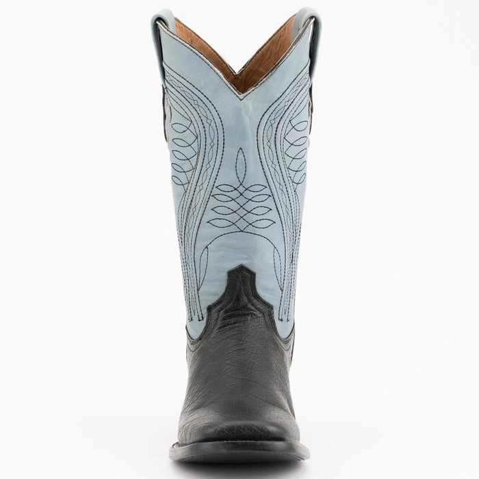 Childrens Waterproof Boots Ferrini Men's Morgan Smooth Ostrich Square Toe Boots Handcrafted - Black