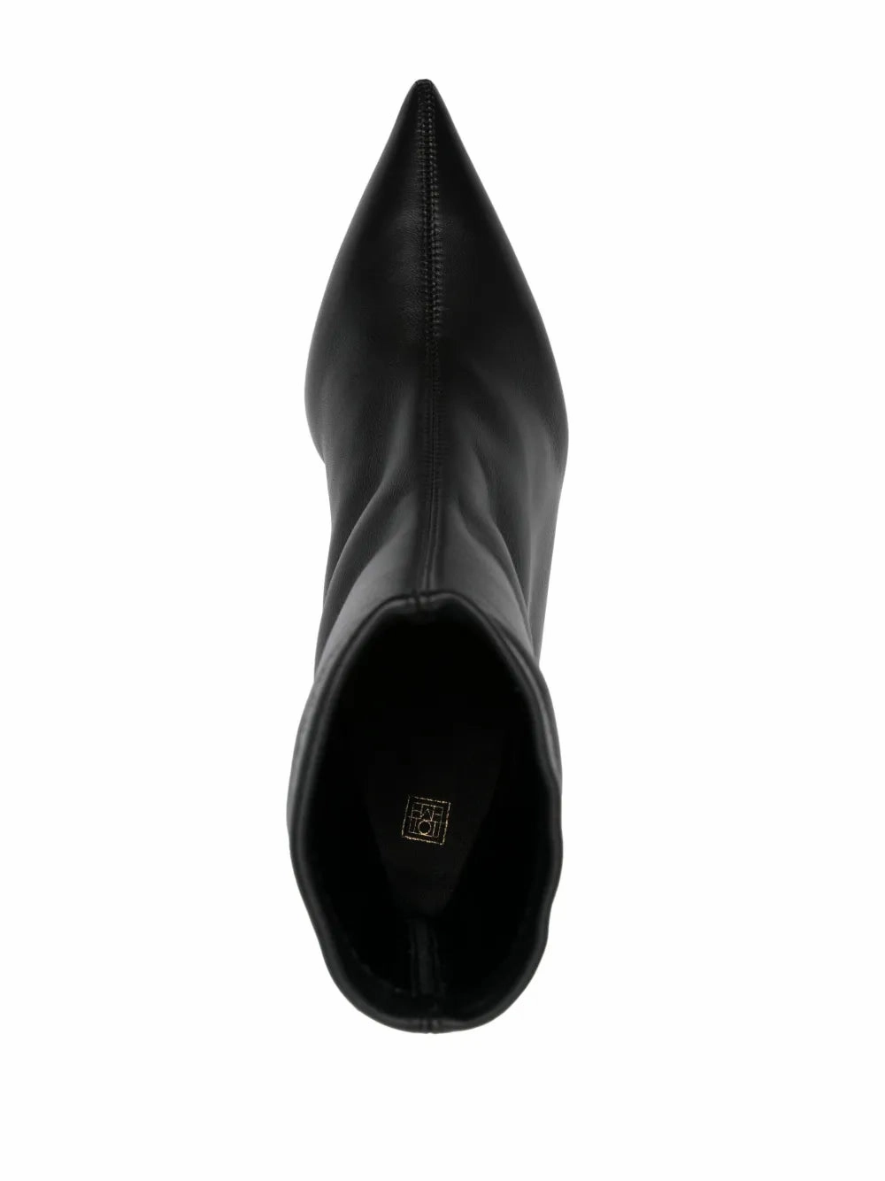 Nappa Heeled Sock Boot in Black Sporto Waterproof Ankle Boots