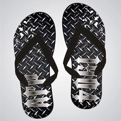 Flip Flops At Wedding Reception Alpha Gamma Rho Diamond Plate Flip-Flops - SBL100 - SUB