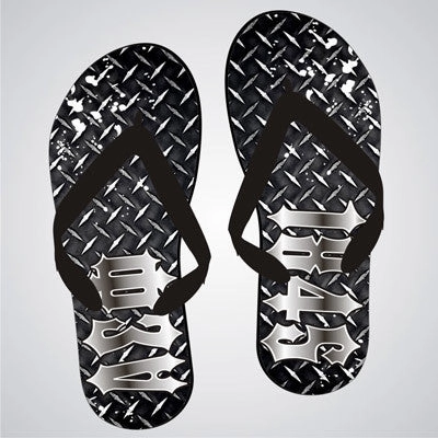 Alpha Sigma Phi Diamond Plate Flip-Flops - SBL100 - SUB Flip Flops With Bottle Opener