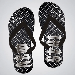 Non Slip Shower Flip Flops Alpha Sigma Phi Diamond Plate Flip-Flops - SBL100 - SUB
