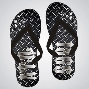 Alpha Tau Omega Diamond Plate Flip-Flops - SBL100 - SUB Flip Flops That Make You Taller