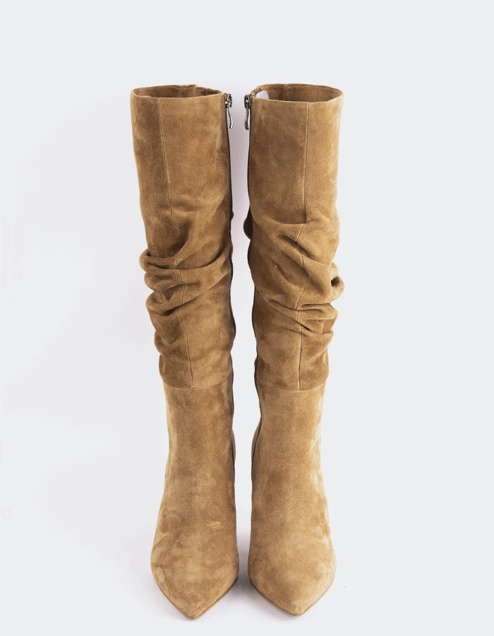 Altair Taupe Suede Brown Cowgirl Boots