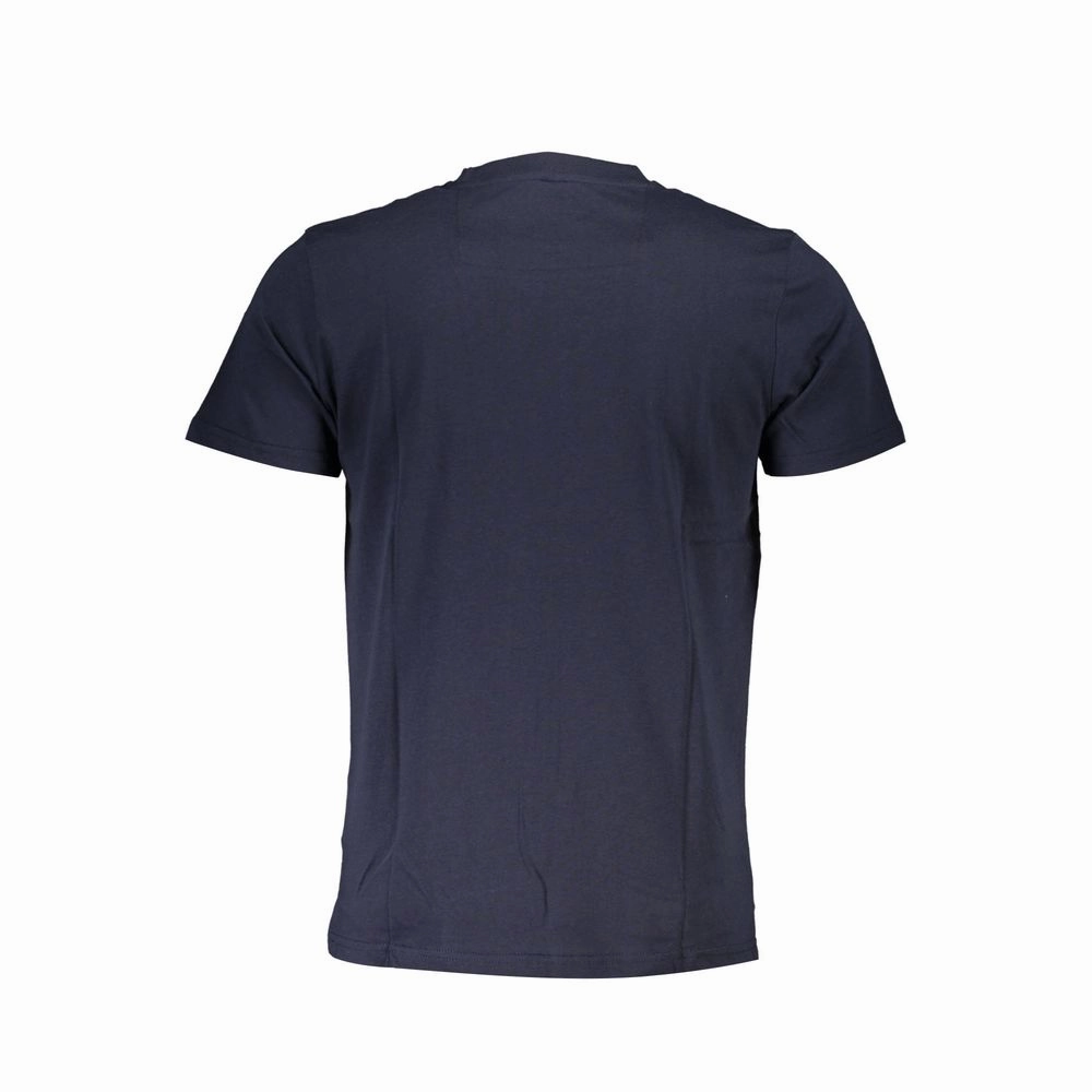 Collar T Shirts Cavalli Class Blue Cotton Men T-Shirt