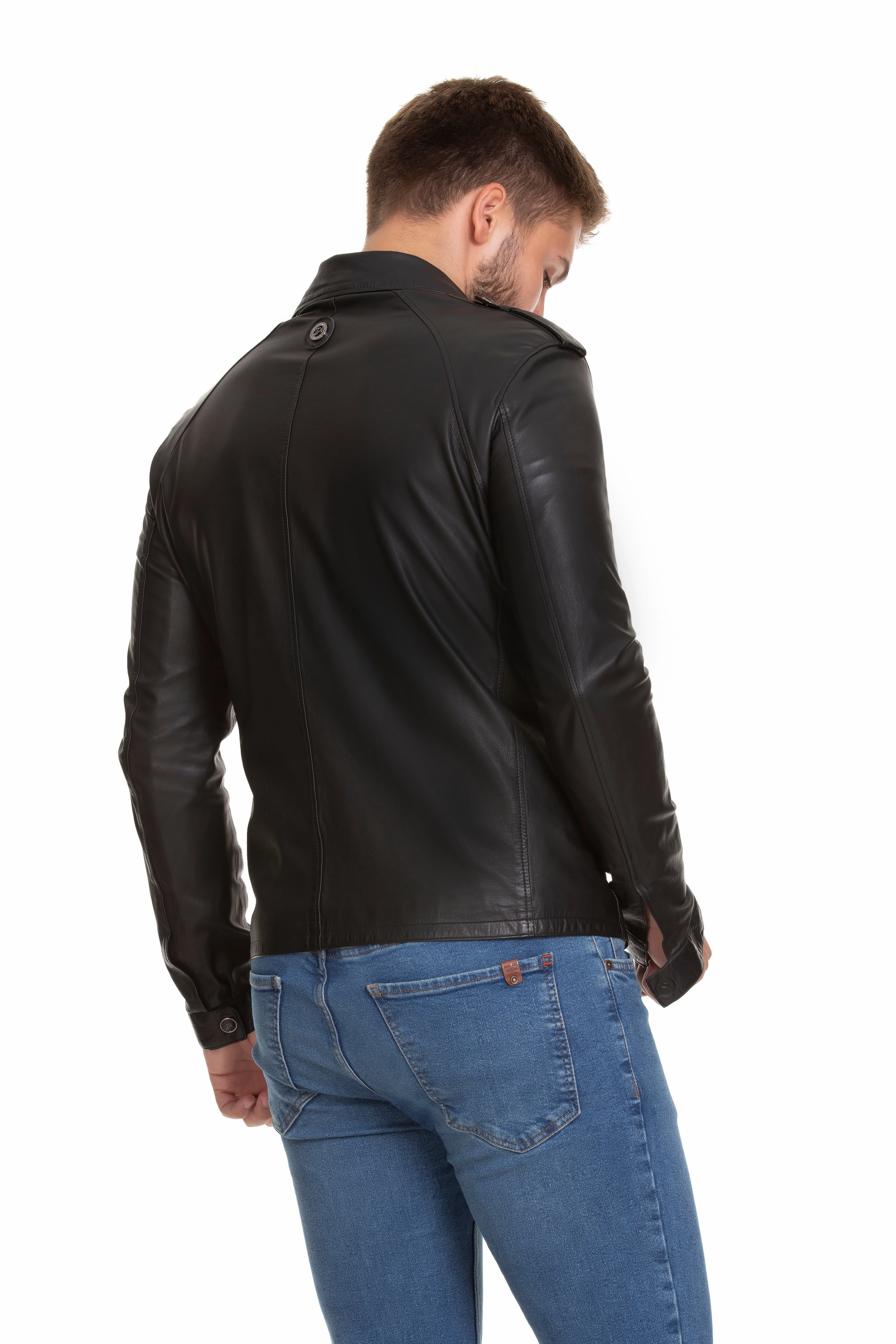 The Sabariego Black Leather Men Jacket Winter Wear Jackets