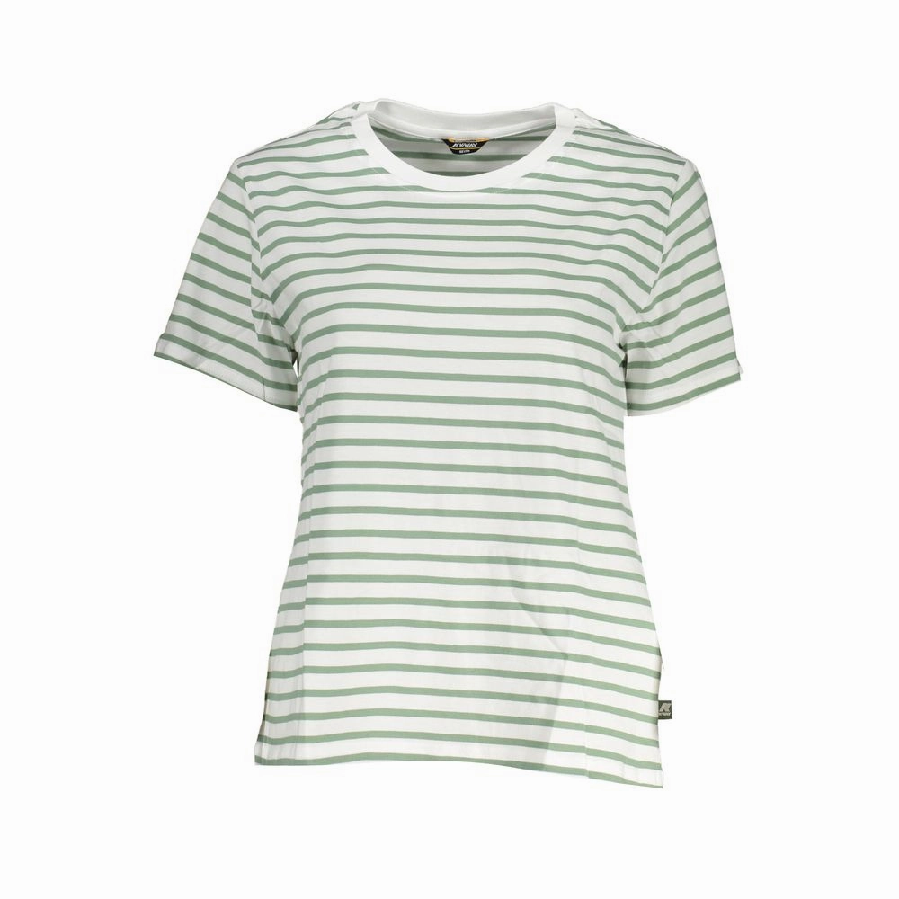 K-WAY White Cotton Women T-Shirt Back To Future T Shirts