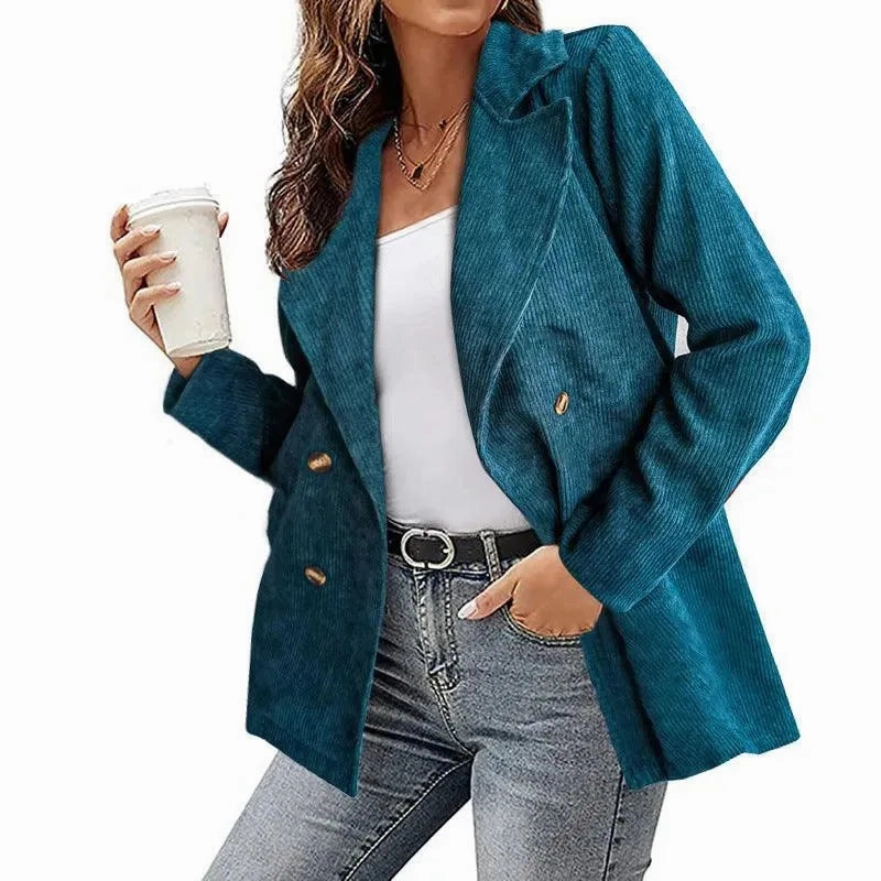 Corduroy  Pea Coat for Women