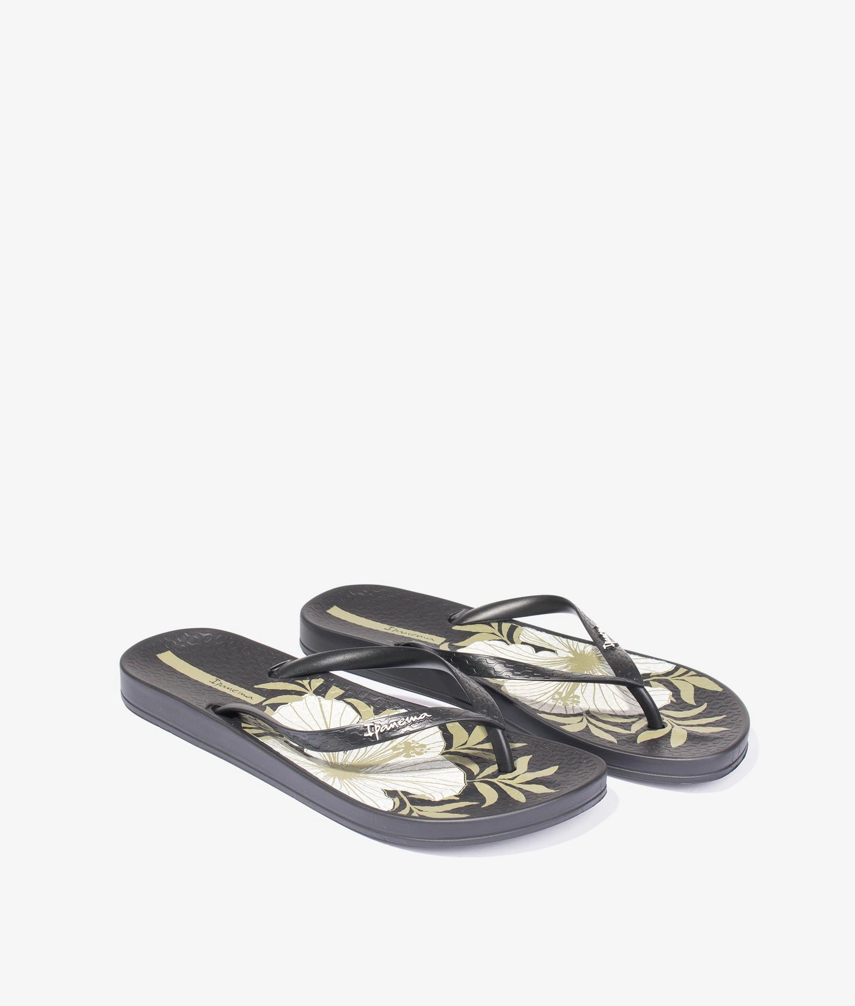 Anatomic temas flip flops in black Just Married Sand Imprint Flip Flops
