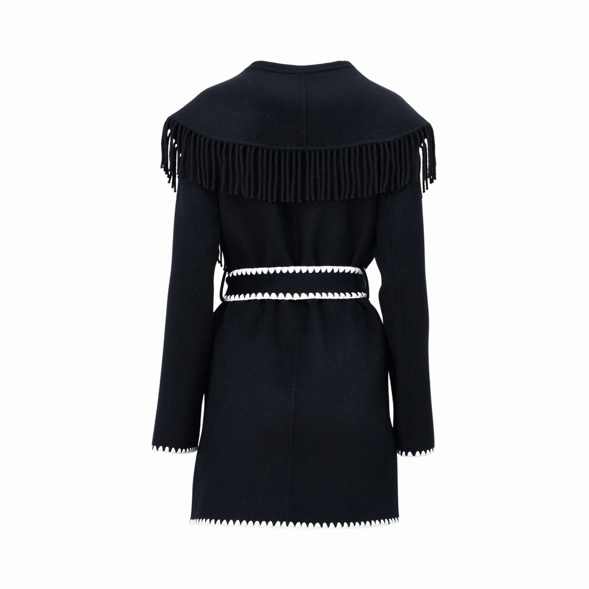 Anne Fontaine Women's Black Coat Western Sport Coats