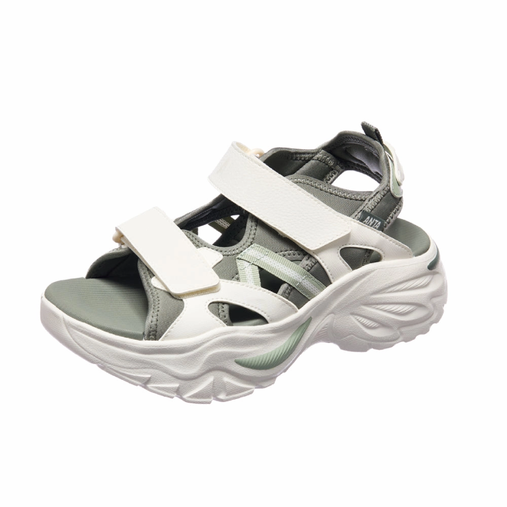 Powerstep Sandals ANTA Women Star River Beach Sandals 1225B8518-1 -Green/White/Green (Sandal Perempuan)