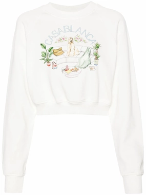 Baseball Team Sweatshirts Appartement Dans Les Airs cropped sweatshirt