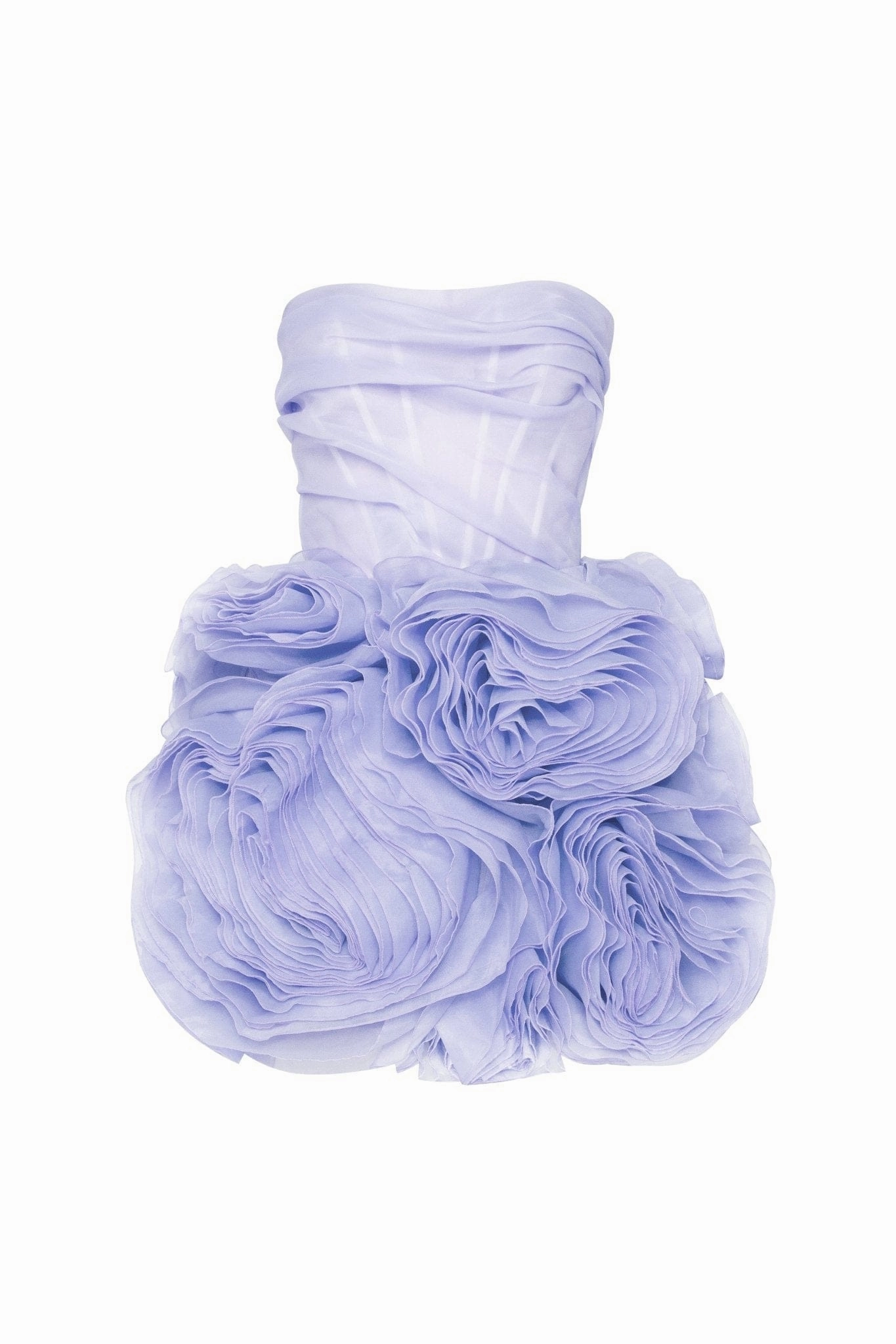 Midi A Line Dress Appliqud organza lavender mini dress