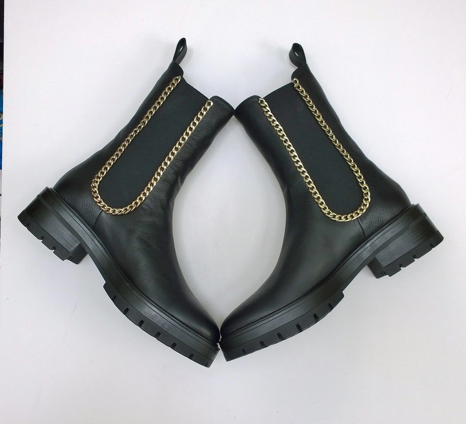 Aquazzura Mason Chain Black Leather Ankle Boots Suede Ankle Boots Sale