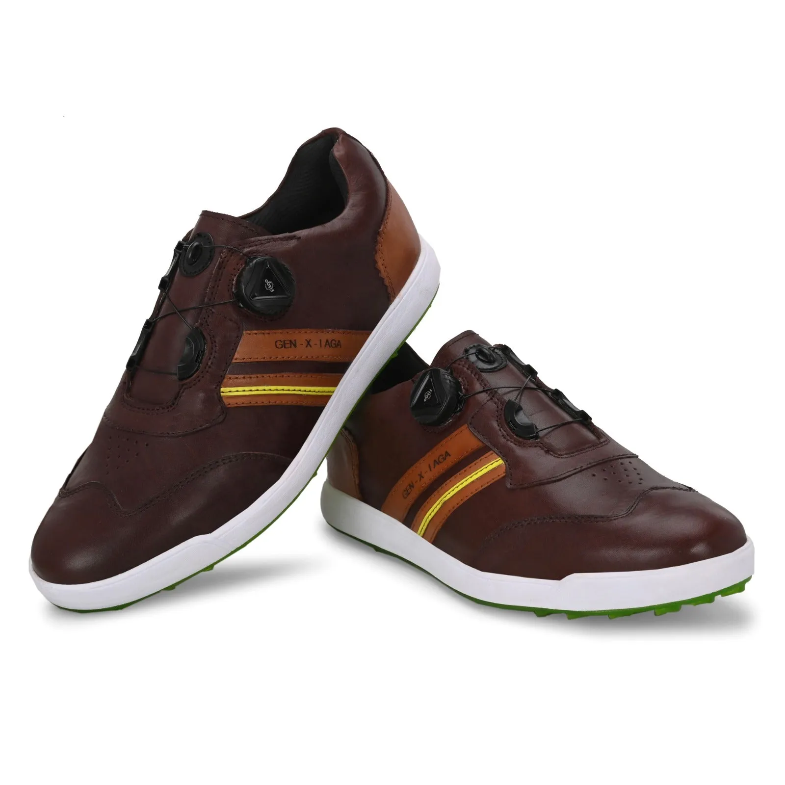 Aquel Easy-Go Brown / Tan-Golf Shoes Non-slip & Waterproof Winter Barefoot Shoe