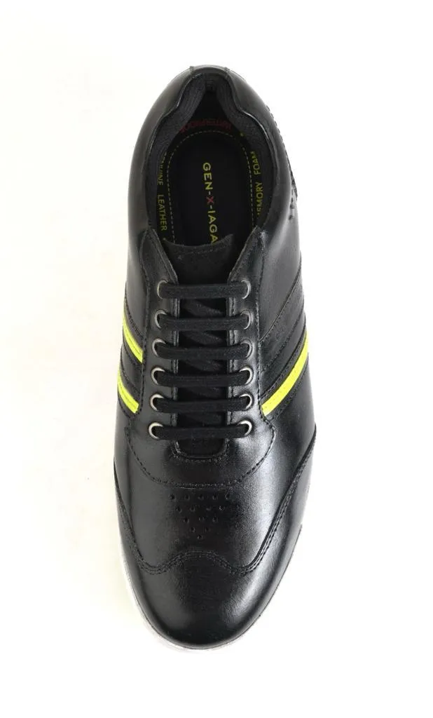 Wide Fit Walking Shoes Aquel Full Black-Golf Shoes