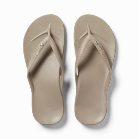 Size 12 Flip Flops Arch Support Flip Flops - Classic - Crystal Taupe