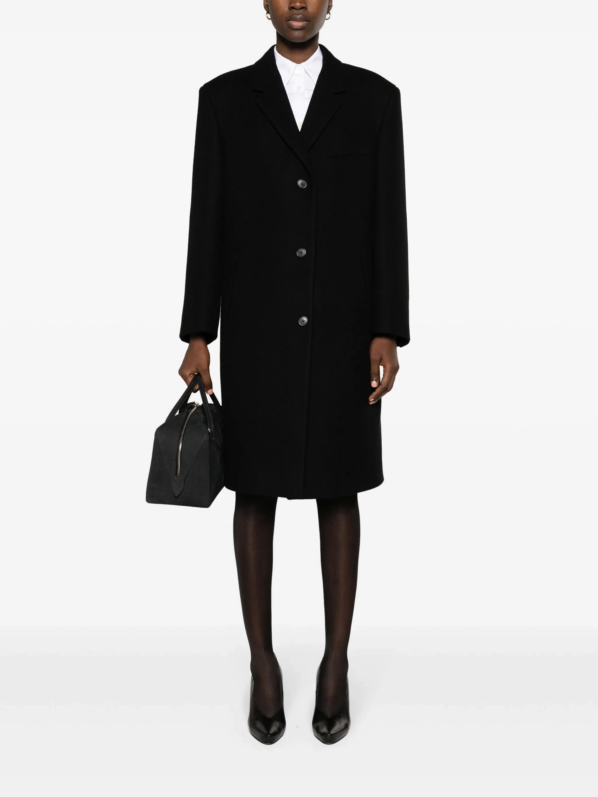 Lacoste Coats Ardon cashmere single-breasted coat