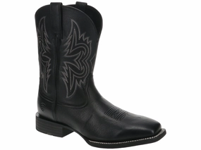 Ariat Western Big Rig Square Toe Cowboy Boot Black Cowboy Boots For Working