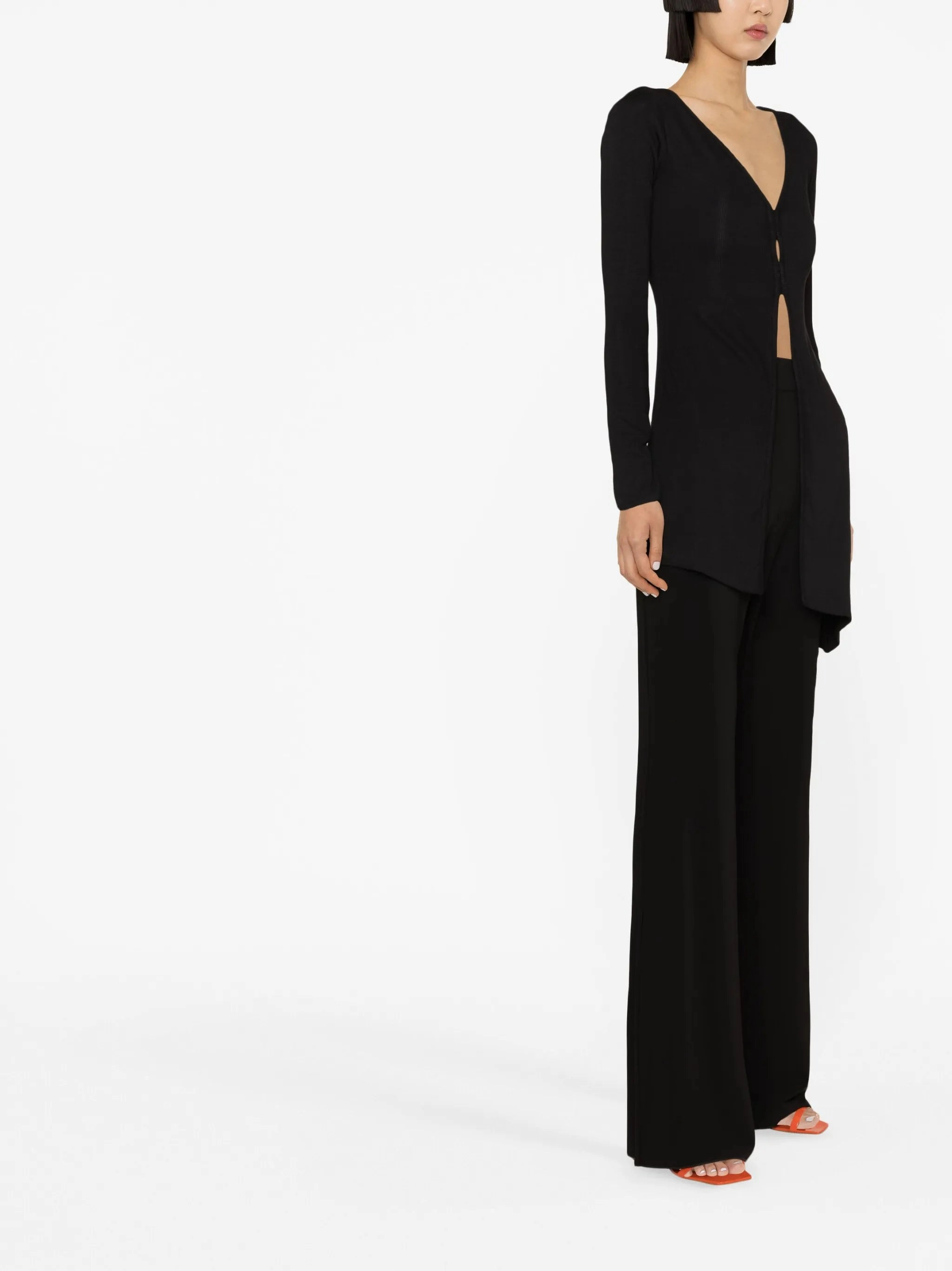 Midland Knitwear Ltd asymmetric long-sleeve cardigan