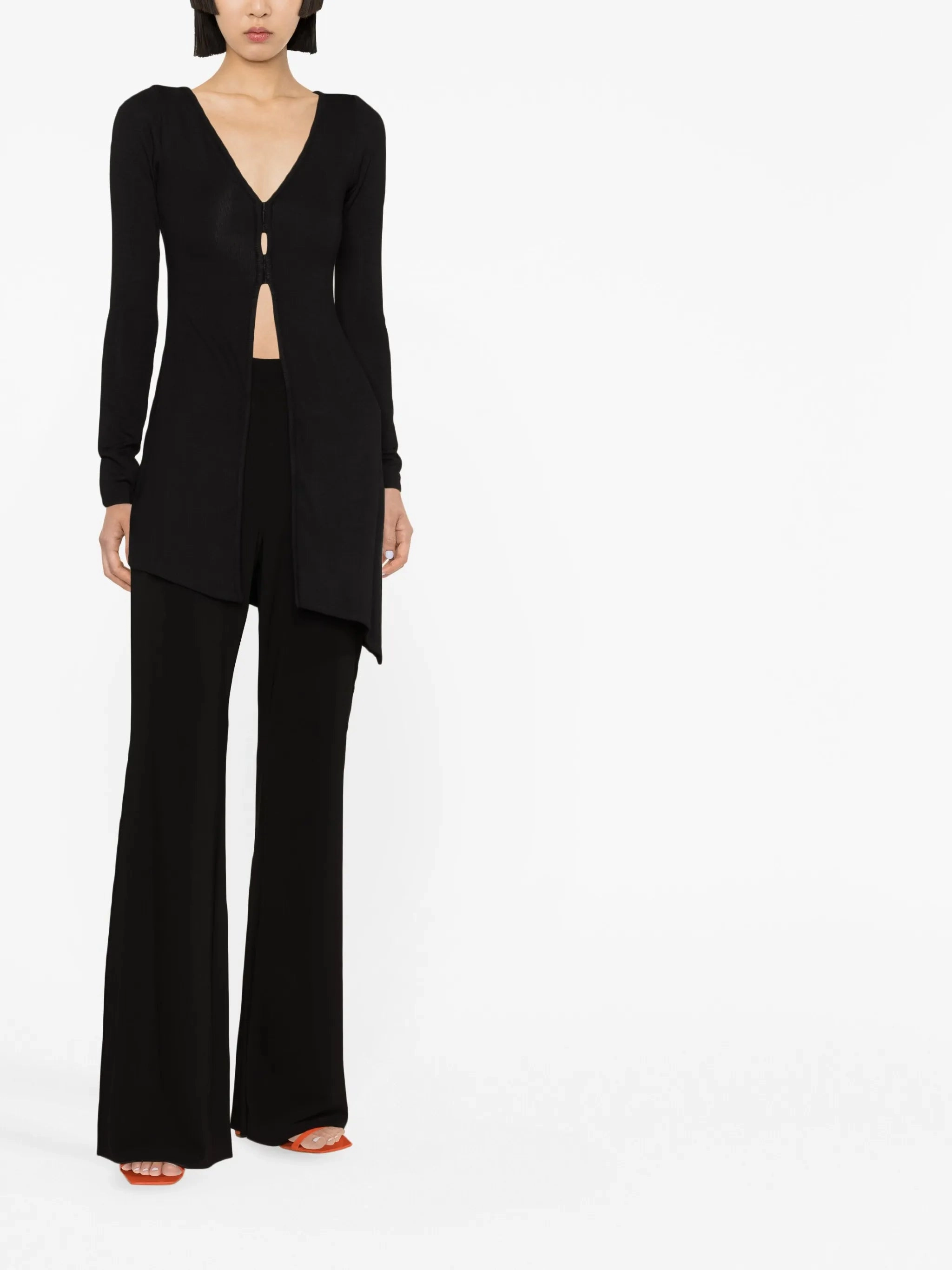 asymmetric long-sleeve cardigan Ek Knitwear