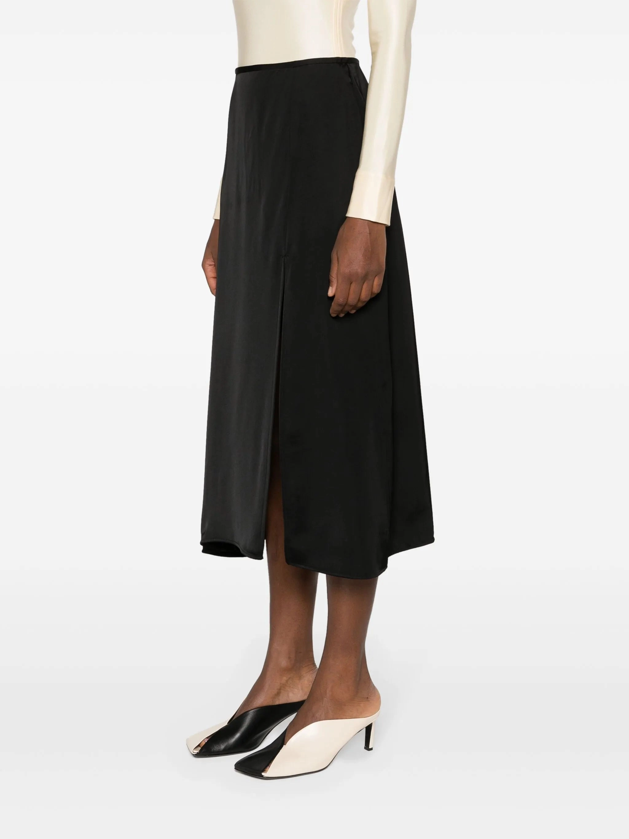 Cape Wedding Dress asymmetric midi skirt