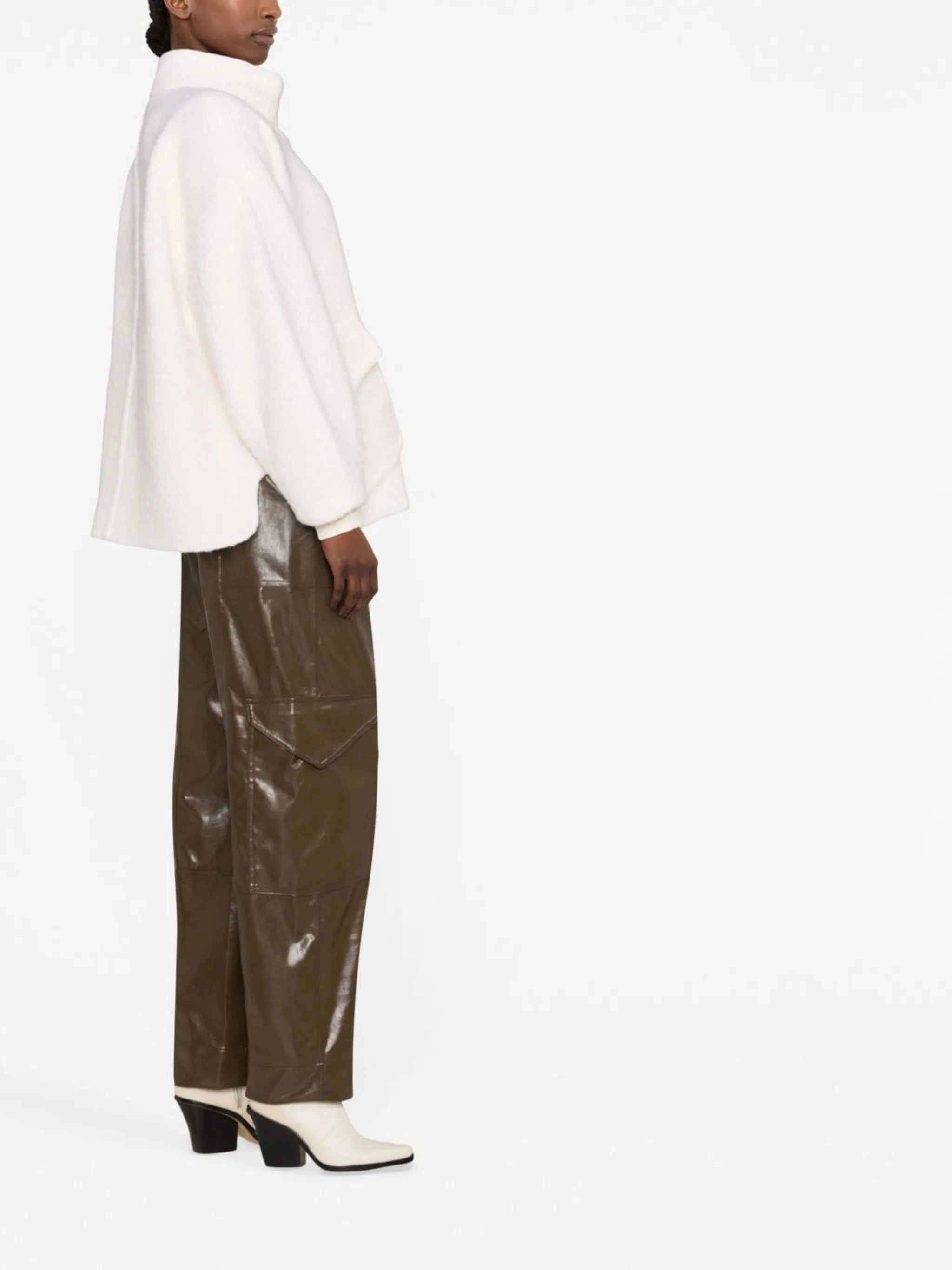 Plus Size Designer Coats asymmetric toggle coat