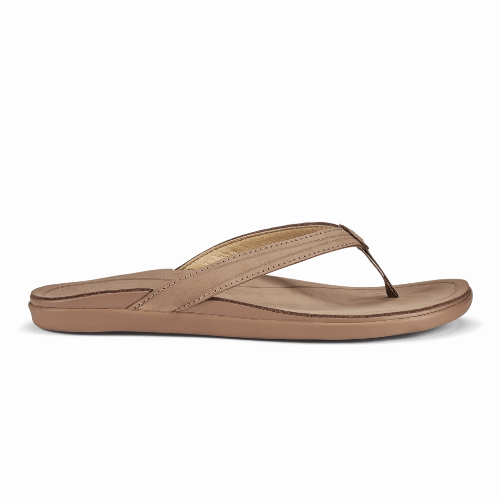 Aukai - Women's Leather Sandals Back Flip Flops