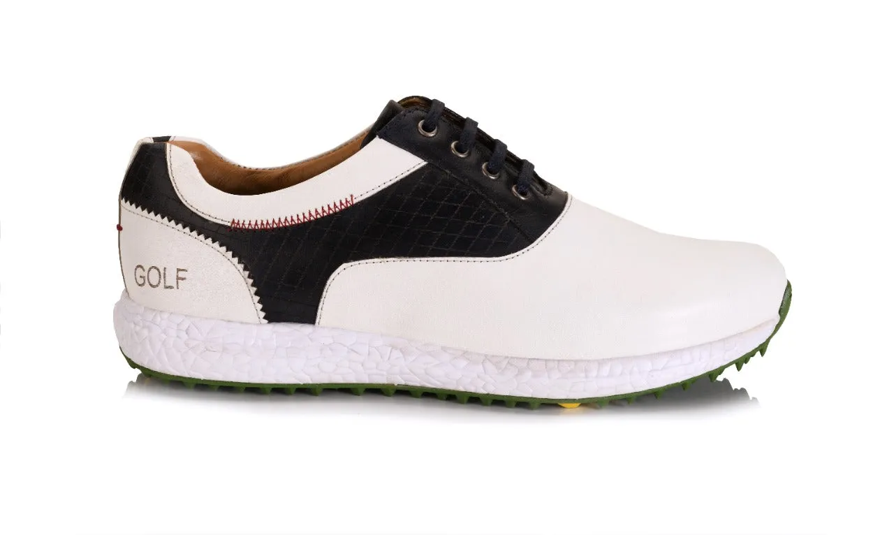 Slip Walking Shoes Waterproof Austin White Black-Golf Shoes